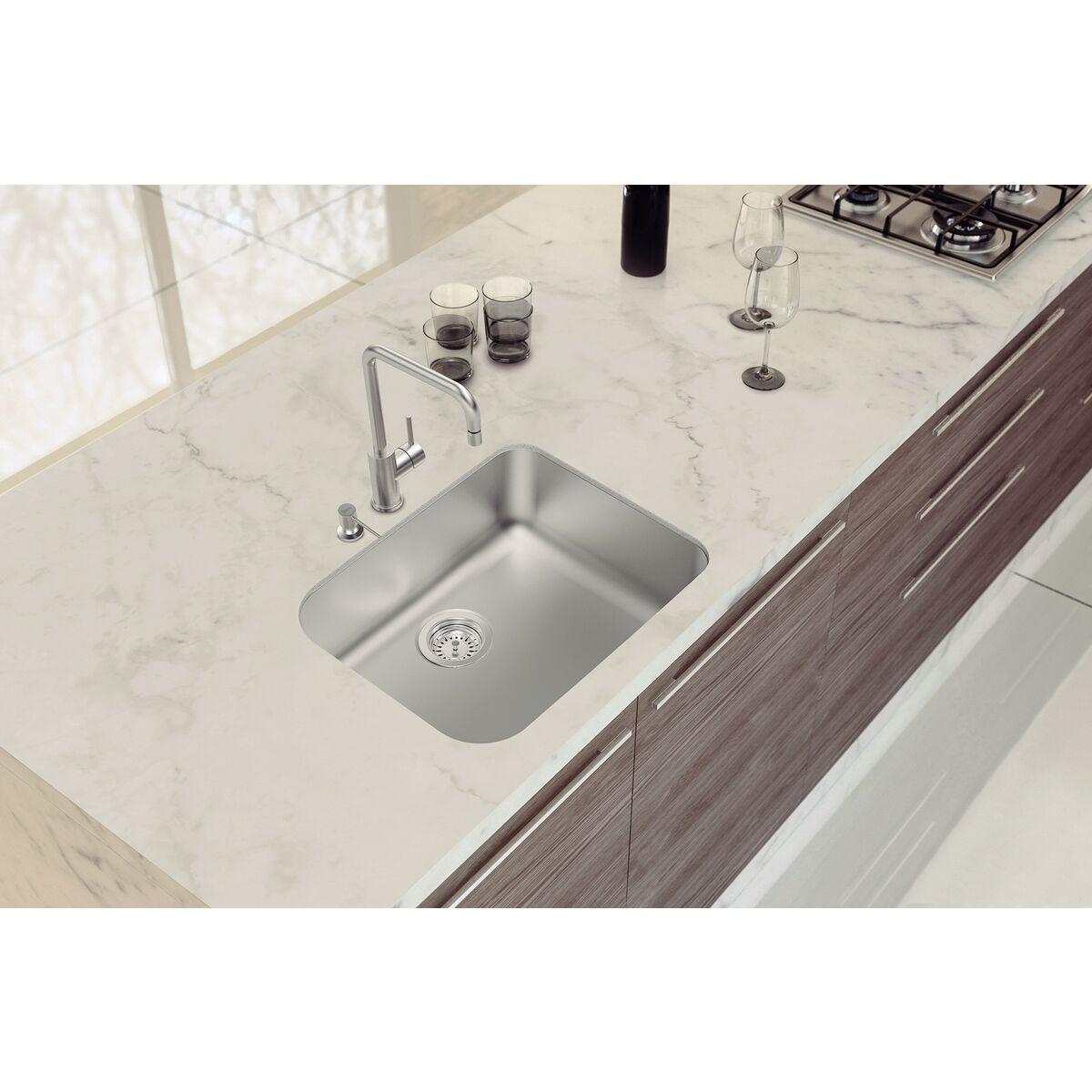 Cuba de Embutir Tramontina 50 x 40 cm Dora 50 BL em Aço Inox Acetinado com Válvula