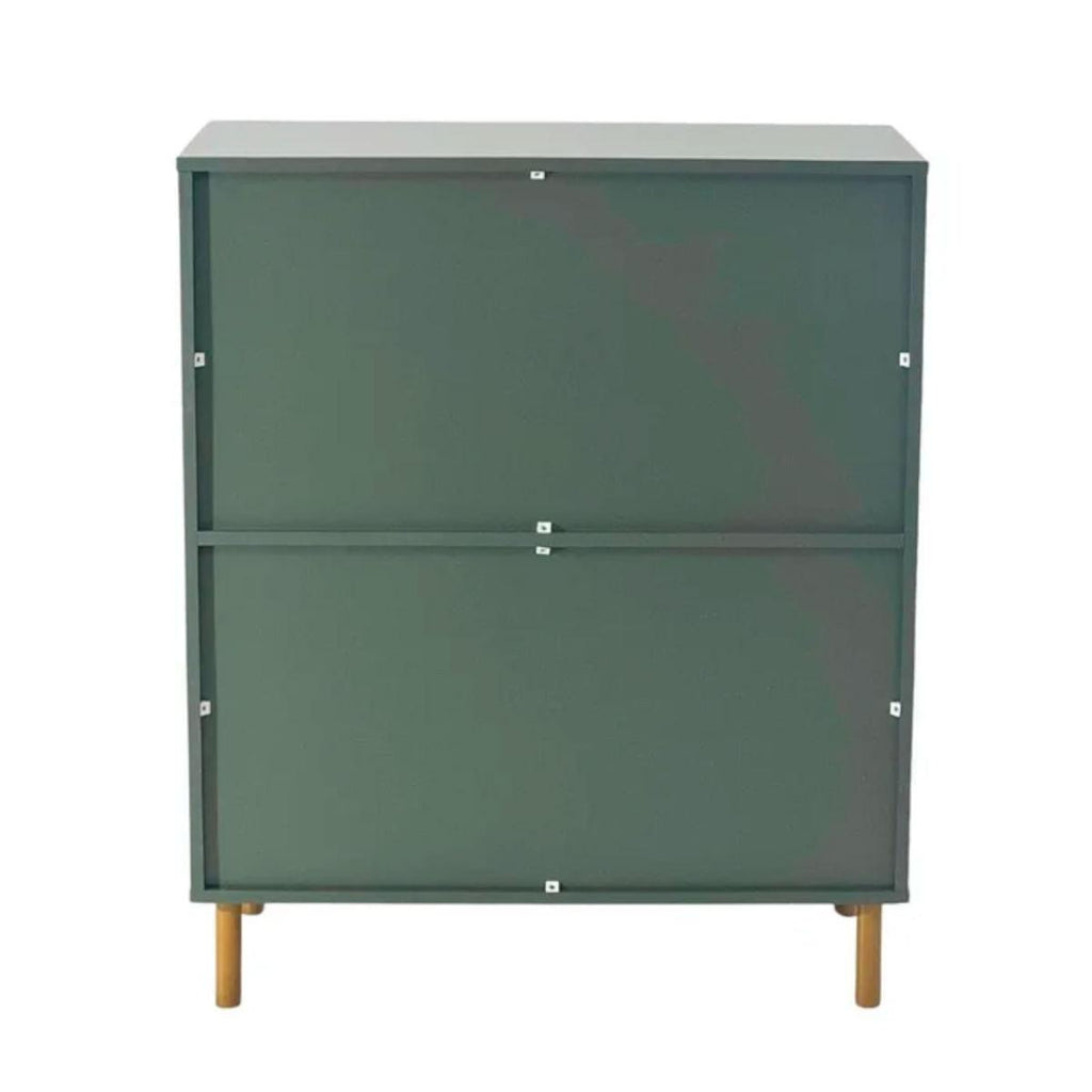 Cômoda 4 Gavetas Verde Oliva em MDF 80x40x96 cm Ditália