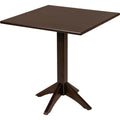 Mesa de Madeira Tramontina London Coluna Central Quadrada em Tauarí Tabaco 4 Lugares 70 cm
