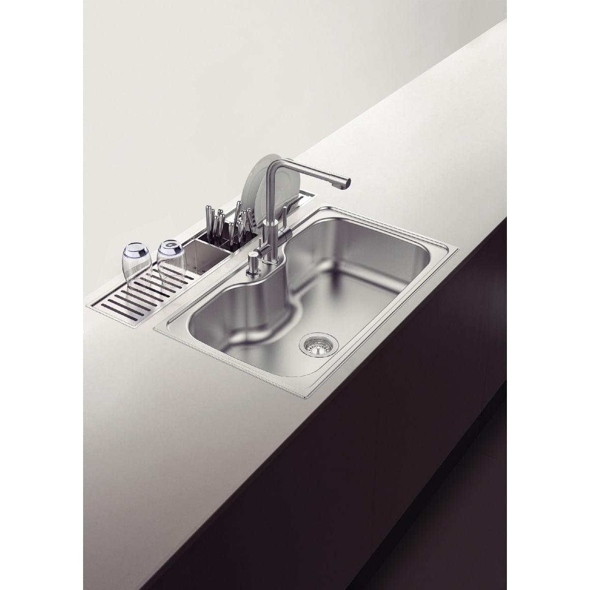 Escorredor Profundo Tramontina Aço Inox Acetinado para Canal Organizador