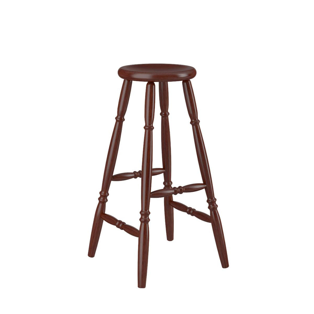 Banqueta Alta em Madeira 75cm Castanho Acetinado Marin Brasil