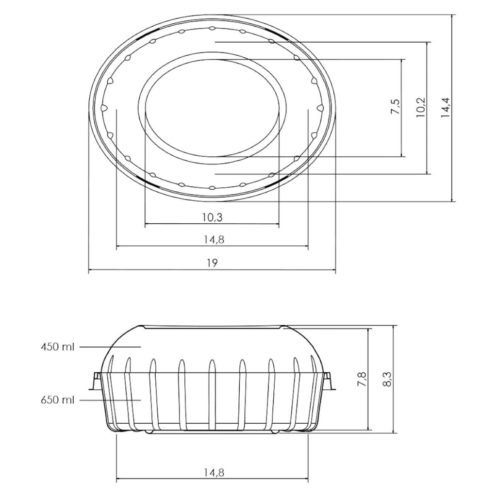 Embalagem Mini Colomba G34P Transparente 150un 16,5x12x8cm Galvanotek