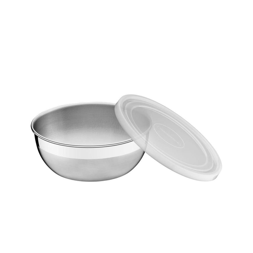 Jogo de Potes Tramontina Freezinox em Aço Inox com Tampa Plástica 3 Peças