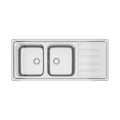 Cuba de Sobrepor Tramontina Marea Deep 2C 34 Plus 116 x 50 cm em Aço Inox Acetinado