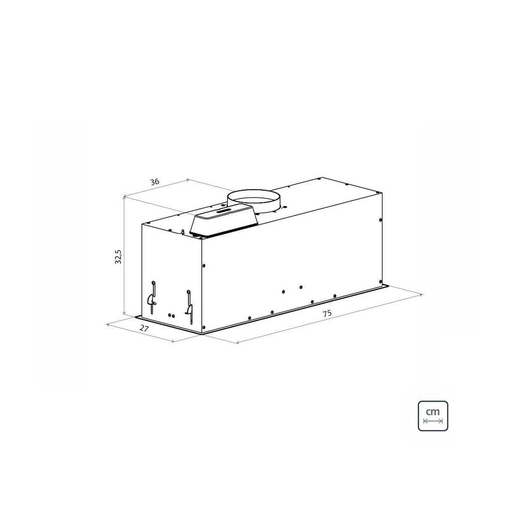 Coifa de Embutir Tramontina Incasso Retangular em Aço Inox 75 cm 127 V