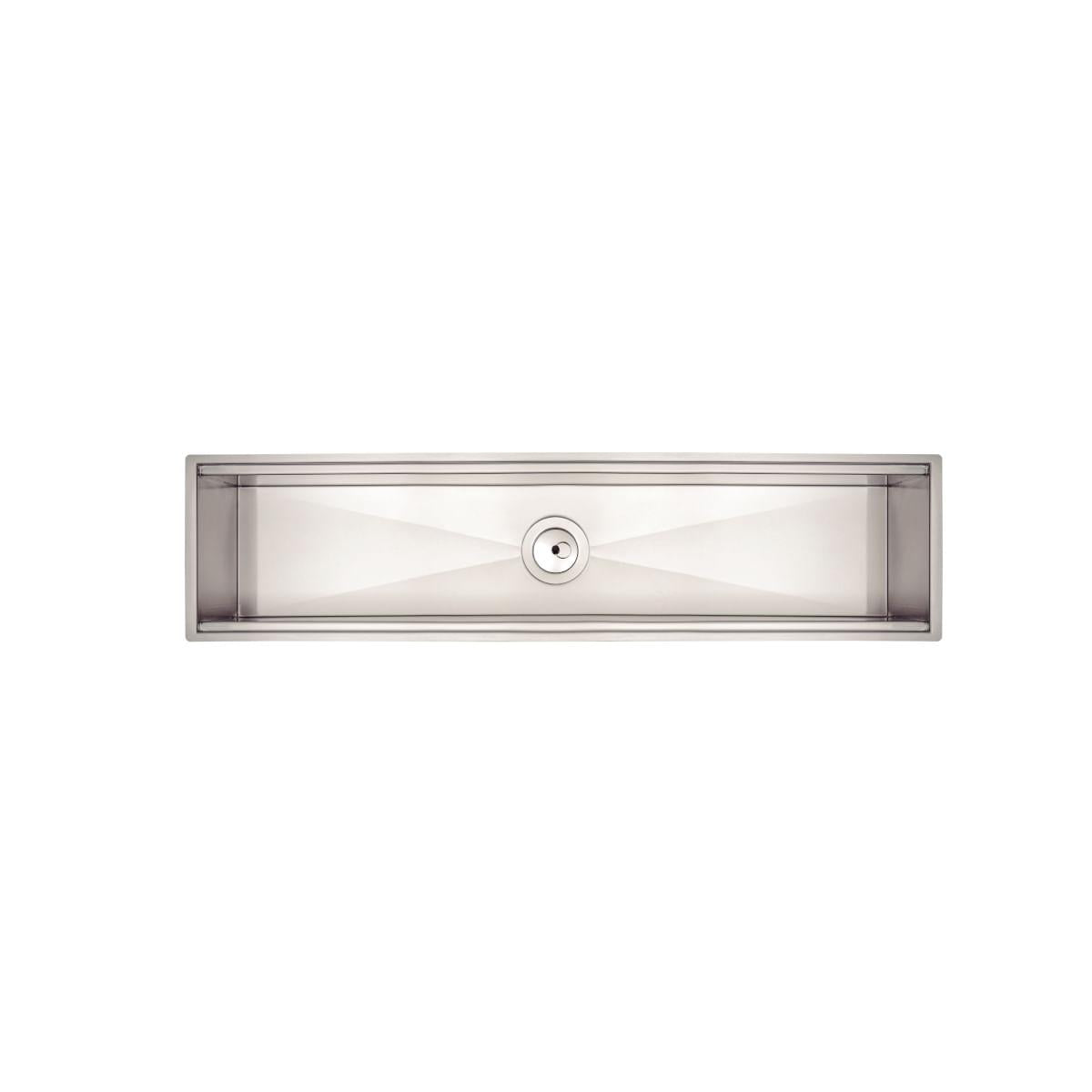 Canal Organizador em Aço Inox Tramontina para Sobrepor Scotch Brite 75x18 cm