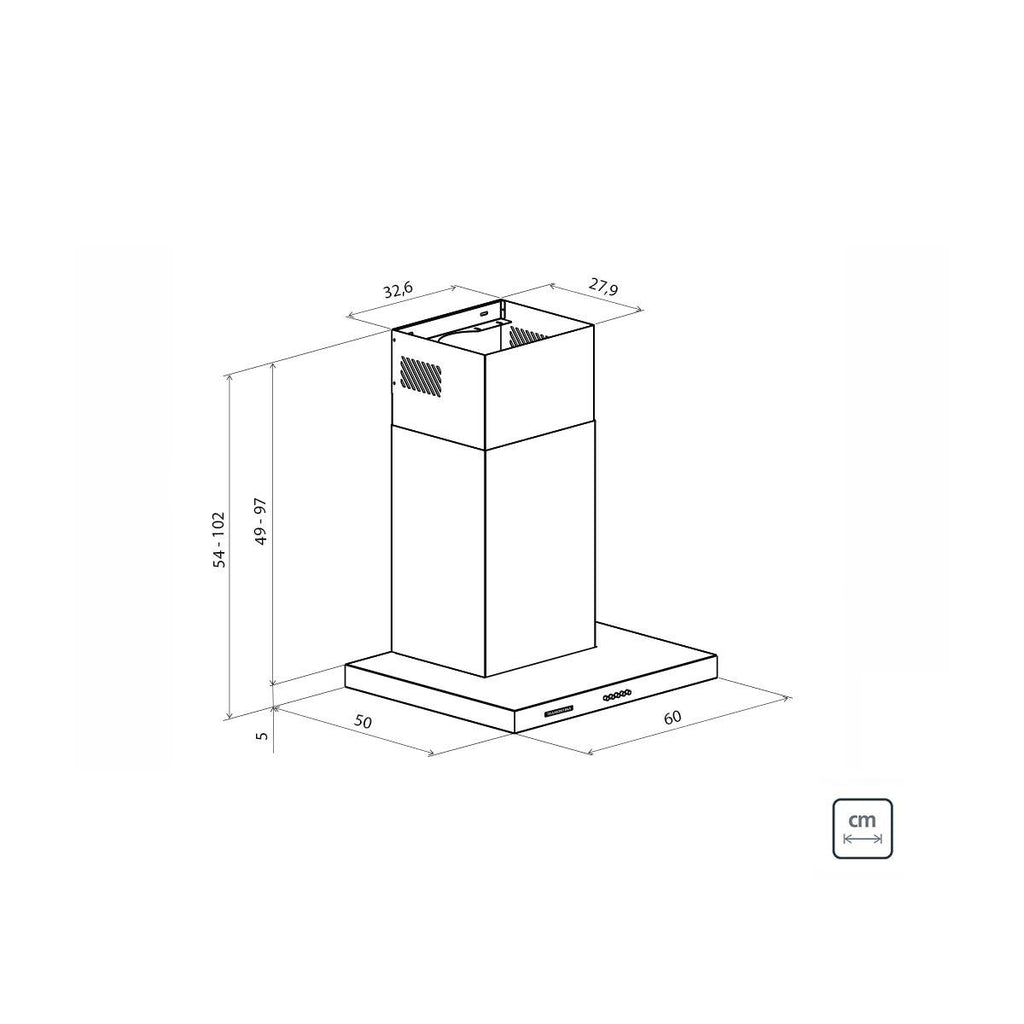 Coifa de Parede Tramontina New Dritta em Aço Inox 60 cm 220 V