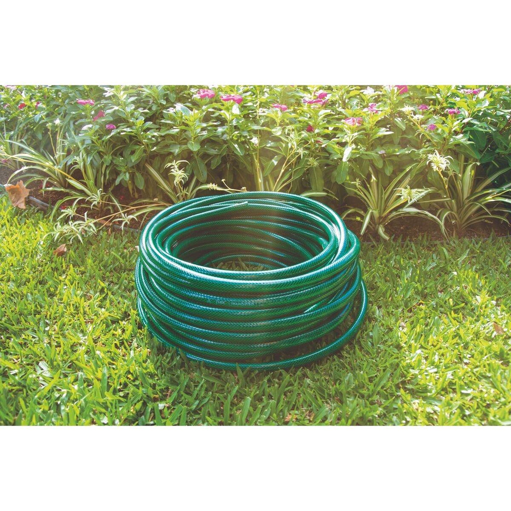 Mangueira Flex Tramontina Verde em PVC 3 Camadas 30 m com Engate Rosqueado e Esguicho