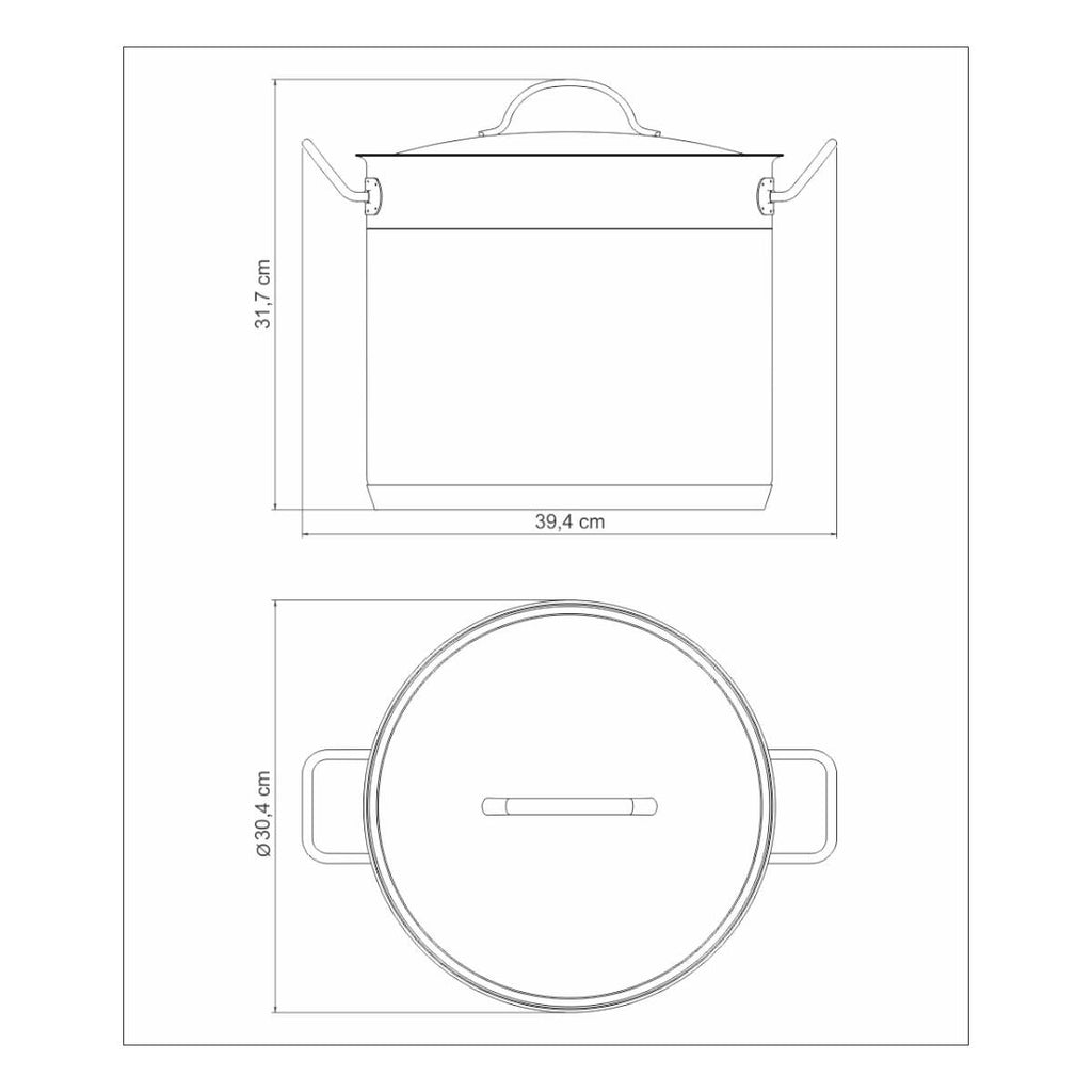 Caldeirão Tramontina Professional Aço Inox 28 cm 15,7 Litros