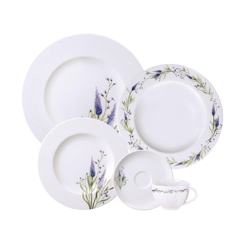 Aparelho de Jantar Tramontina Lilla em Porcelana Decorada 30 Peças
