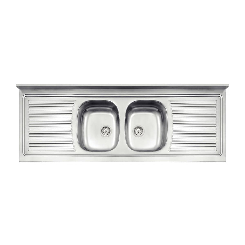 Pia de Apoio Tramontina Ribon 2C 34 em Aço Inox 160 x 60 cm Perfecta