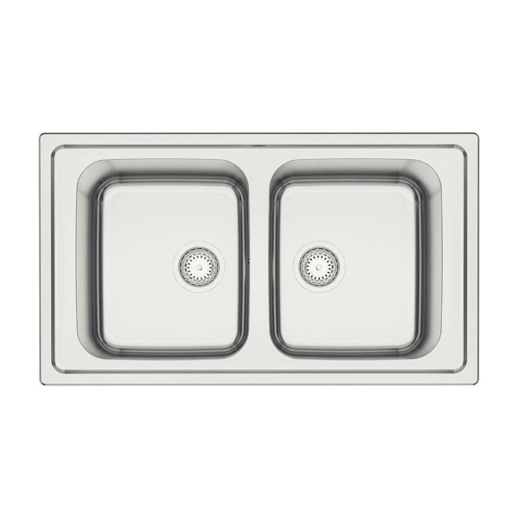 Cuba de Sobrepor Tramontina Marea Deep 2C 34 em Aço Inox Acetinado 86 x 50 cm