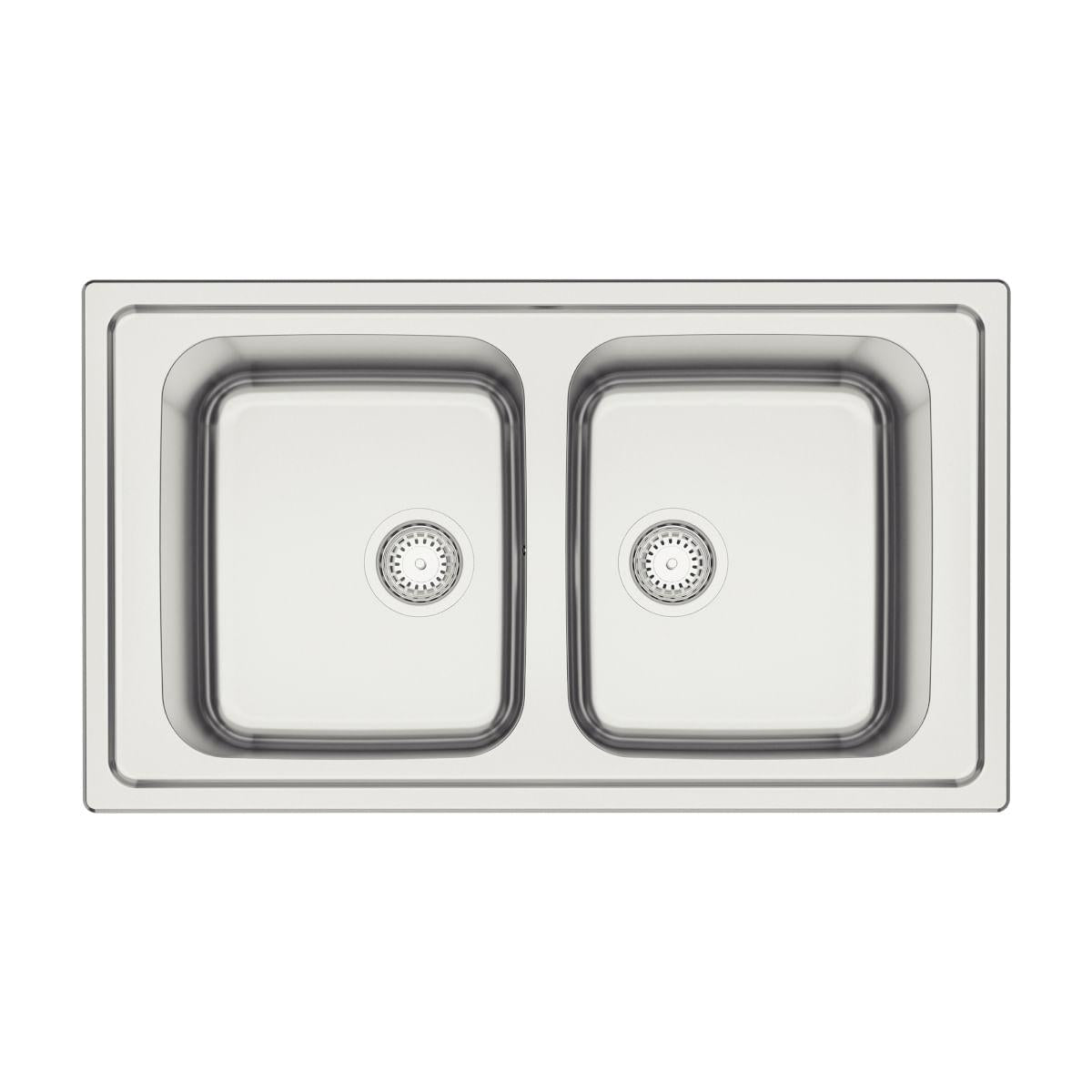 Cuba de Sobrepor Tramontina Marea Deep 2C 34 em Aço Inox Acetinado 86 x 50 cm
