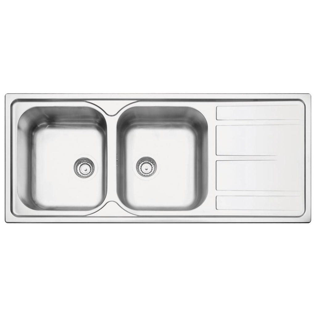 Cuba de Sobrepor Tramontina Marea 2C 34 Plus em Aço Inox Acetinado 116 x 50 cm
