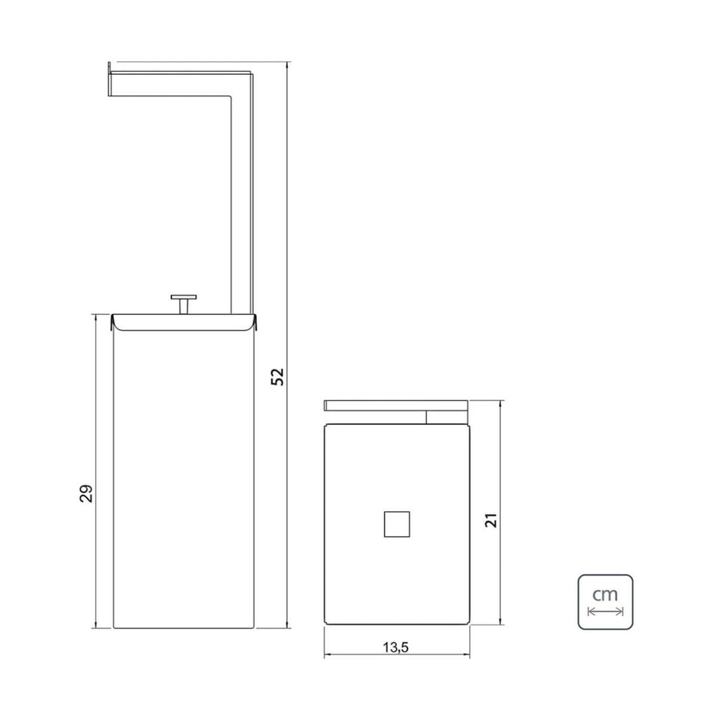 Lixeira Tramontina Luz Slim em Aço Inox Rose Gold com Porta Rolo 5,5 Litros