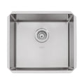 Cuba de Embutir Quadrum 45 U Undermount Tramontina 45 x 40 x 20 cm em Aço Inox Scotch Brite com Válvula