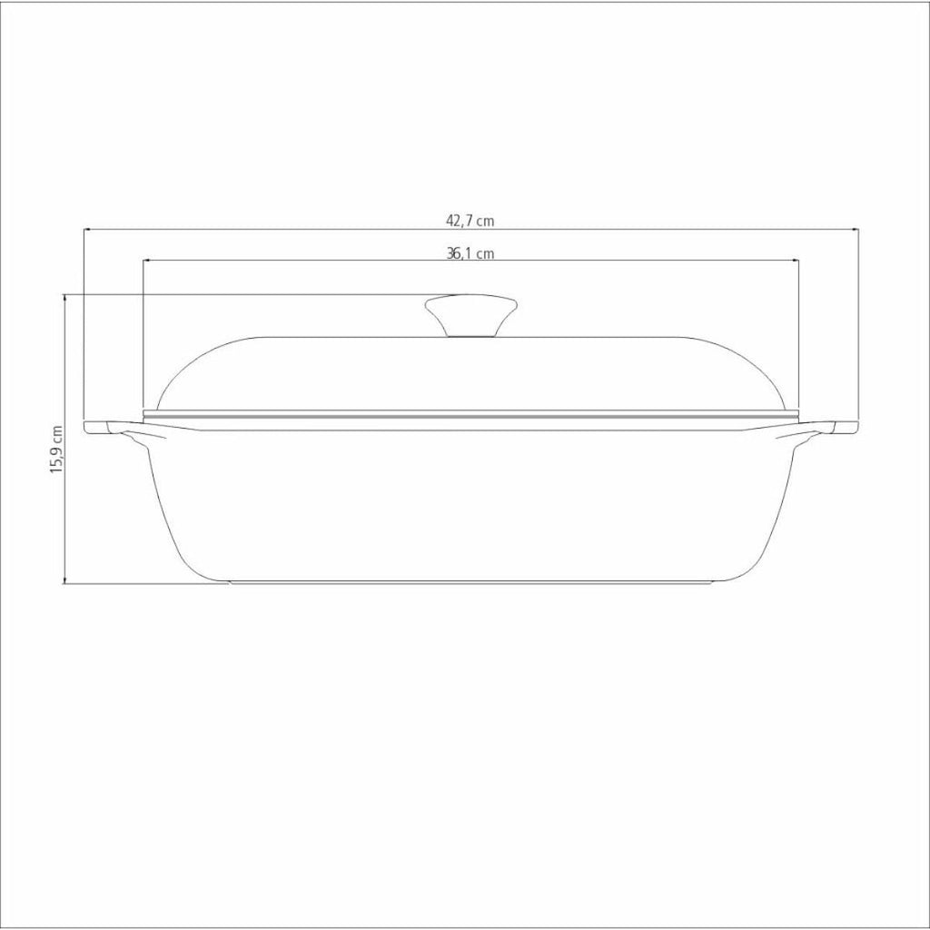 Caçarola Tramontina Quadrada Lyon em Alumínio Starflon 28 cm 5,5 L Azul Elementar