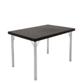 Mesa Tramontina Beta 119 x 79 cm em Polipropileno Marrom com Base em Alumínio Polido