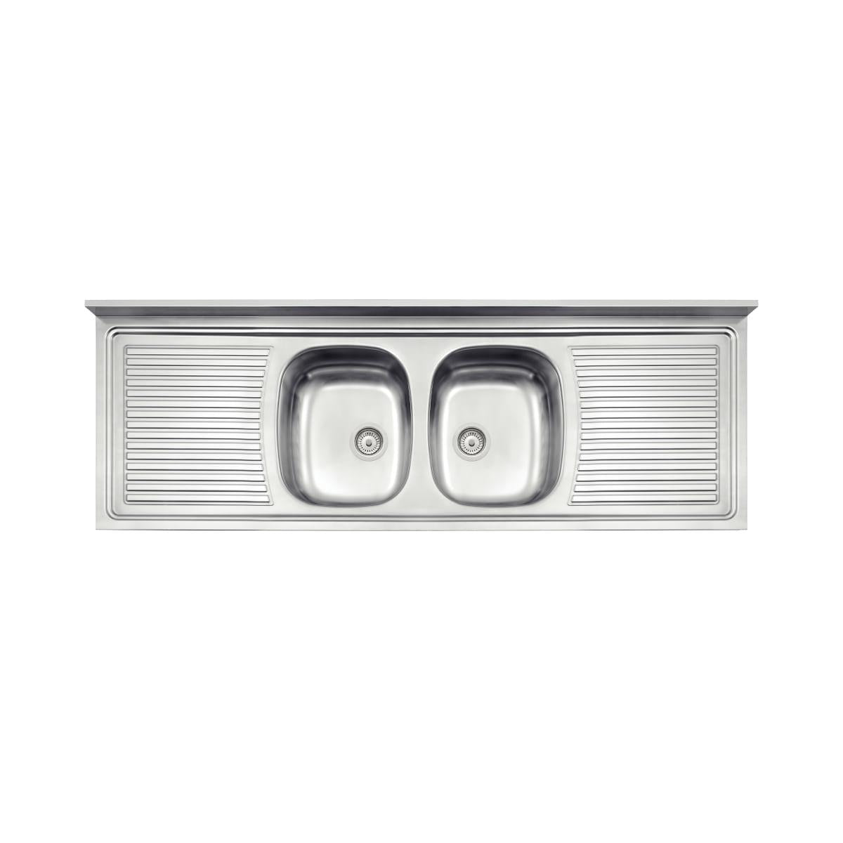 Pia de Apoio Tramontina Ribon 2C 34 em Aço Inox 180 x 55 cm