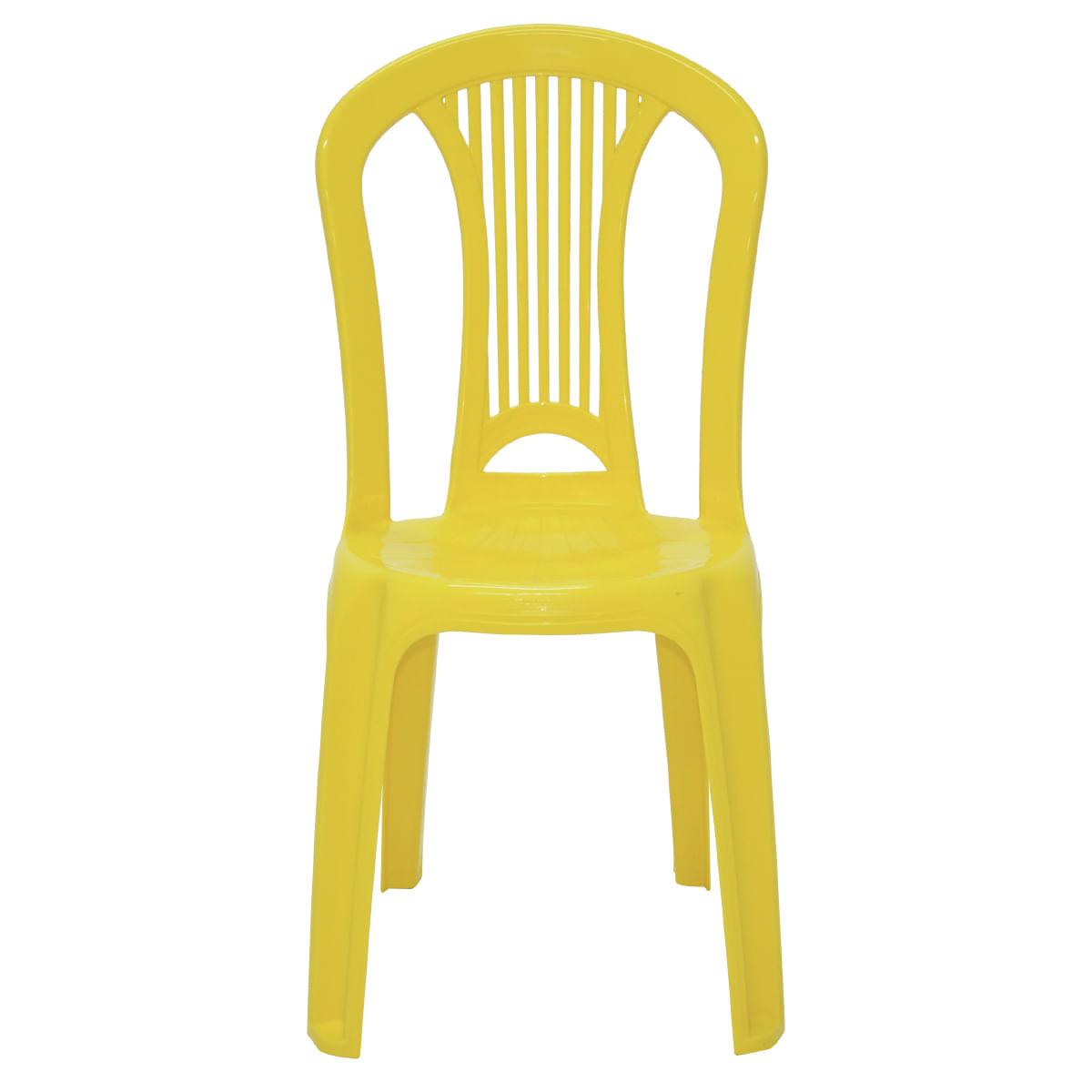 Cadeira Bistrô Tramontina Atlântida Basic em Polipropileno Amarelo