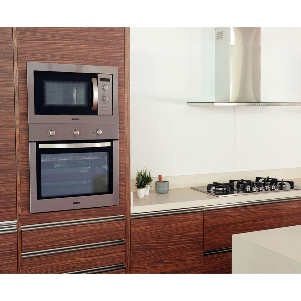 Micro-ondas de Embutir Tramontina Inox 60 25 L em Aço Inox Scotch Brite 8 Funções