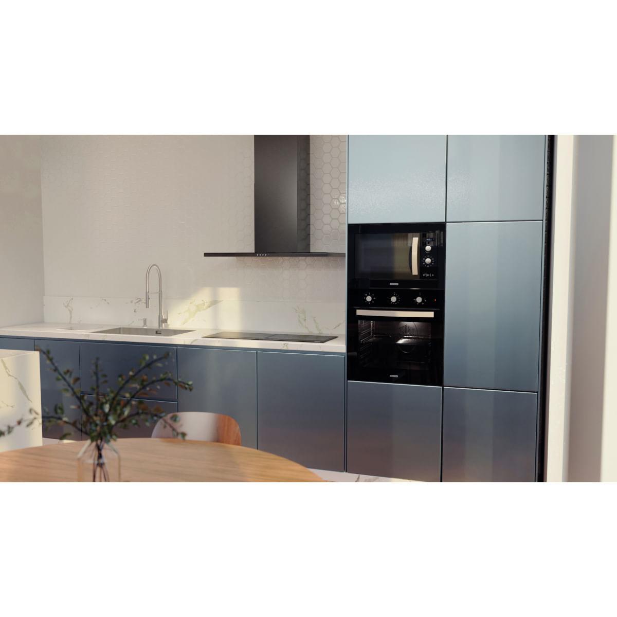 Micro-ondas de Embutir Tramontina Glass Cook 60 25 L em Vidro Temperado Preto 8 Funções