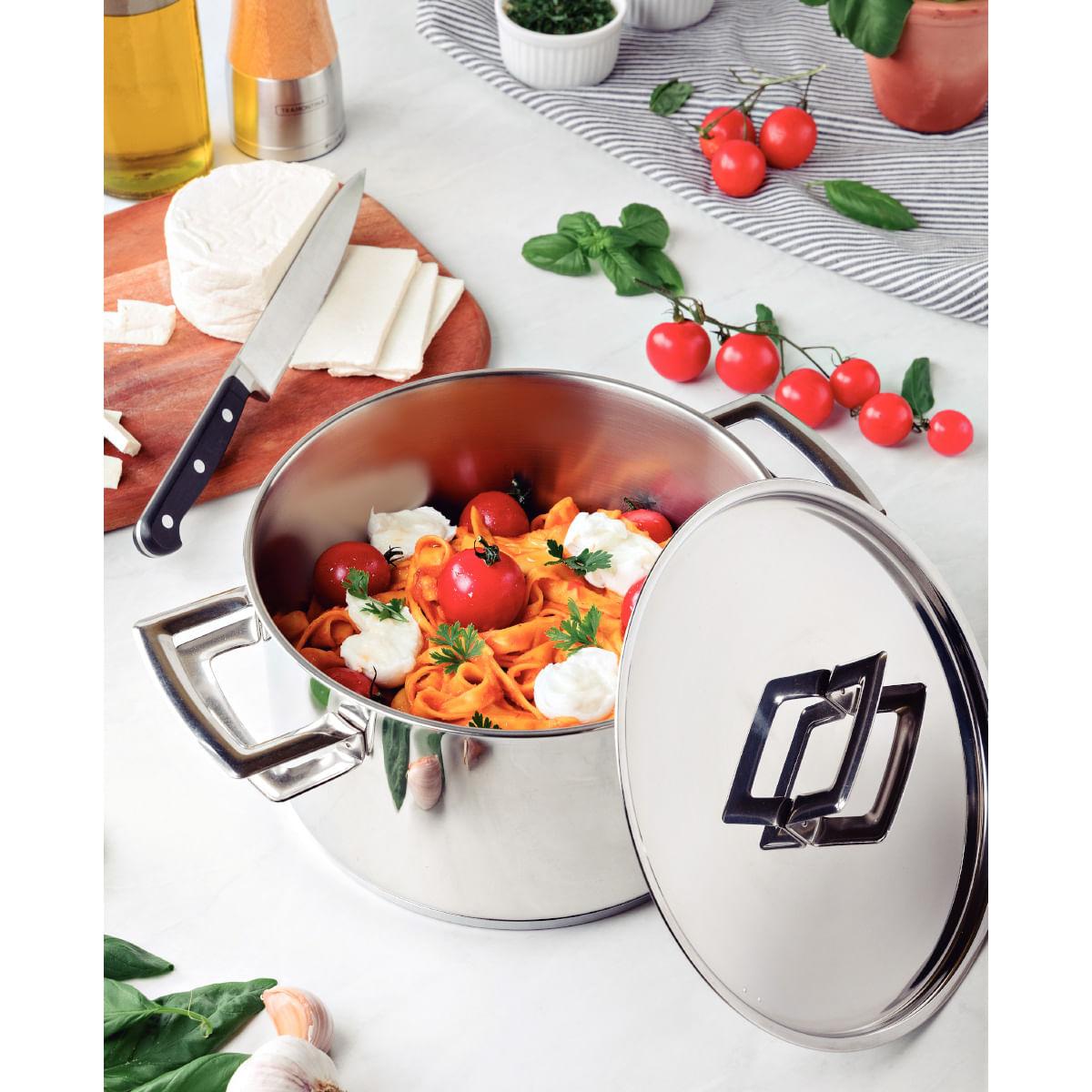 Caçarola Funda Tramontina Brava Aço Inox 16 cm 1,8 L