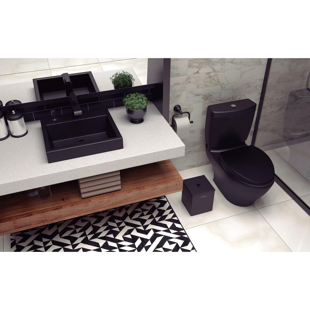 Lixeira Tramontina Luz 4,5 Litros em Inox com Acabamento Fosco Black Matte