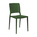 Cadeira Empilhável Saturno Verde Musgo em Polipropileno Acrilys