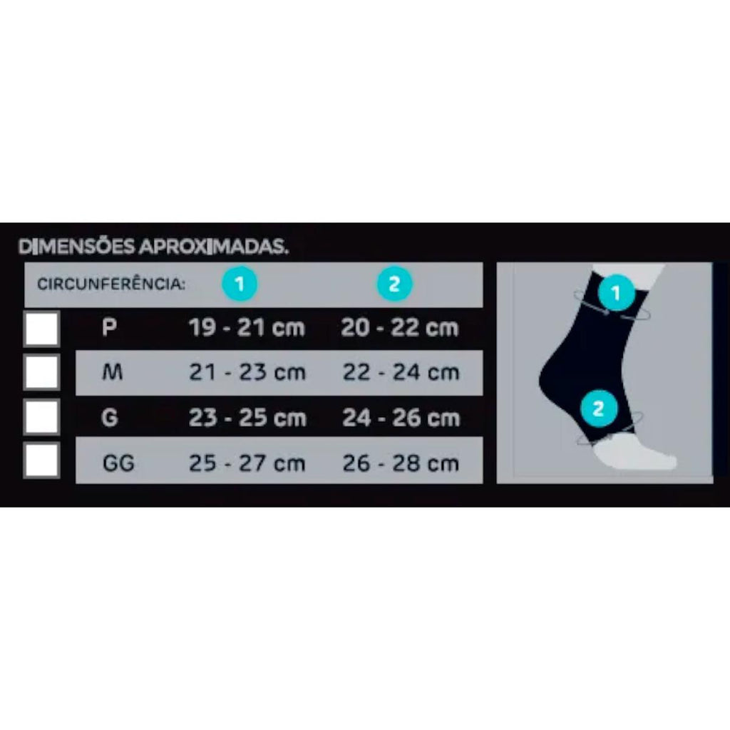 Tornozeleira de Compressão PRO N1 Sport Preto