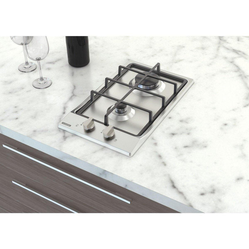 Cooktop a Gás Tramontina Dominó 2GX HE Safestop 30 em Aço Inox e Trempes em Ferro Fundido