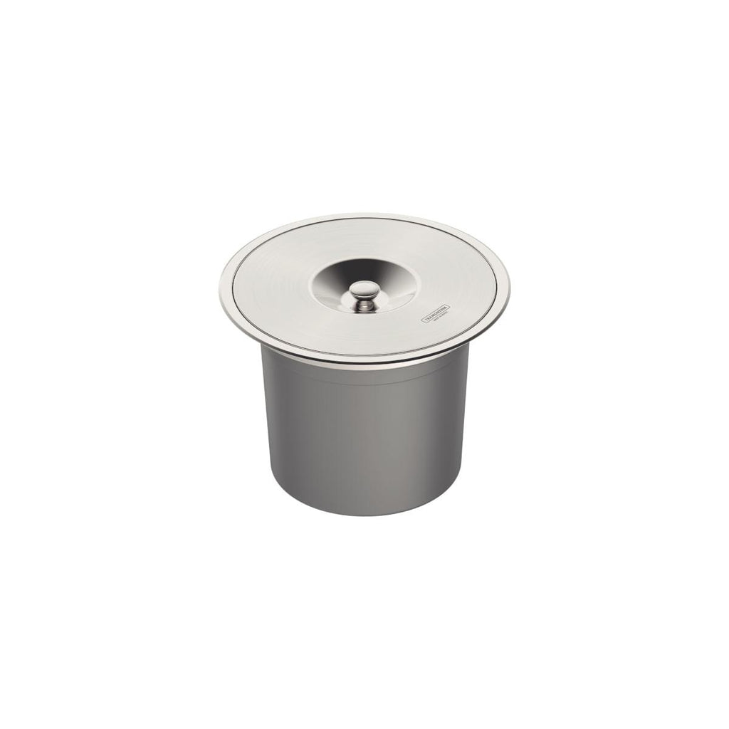 Lixeira de Embutir Tramontina Clean Round em Aço Inox com Balde Plástico 8 L