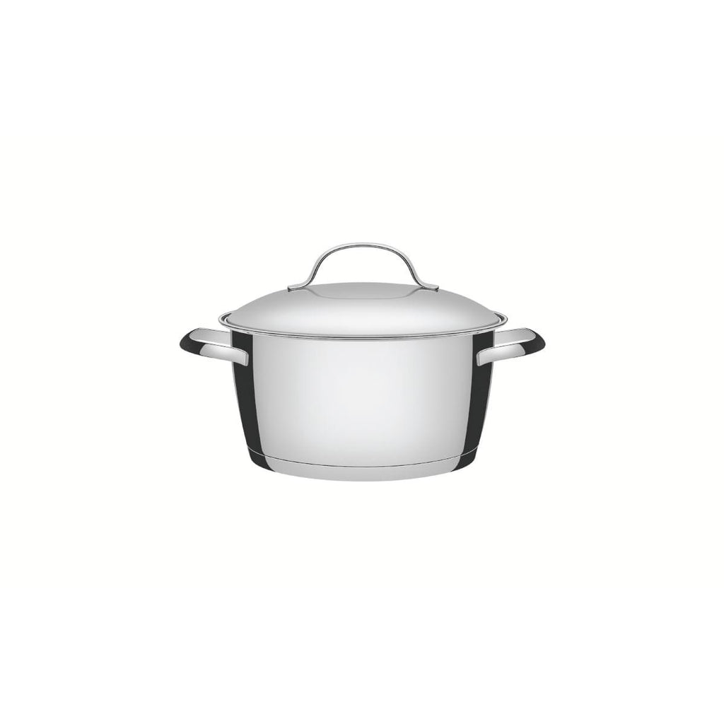 Caçarola Funda Tramontina Allegra Aço Inox Fundo Triplo 16 cm 1,5 L