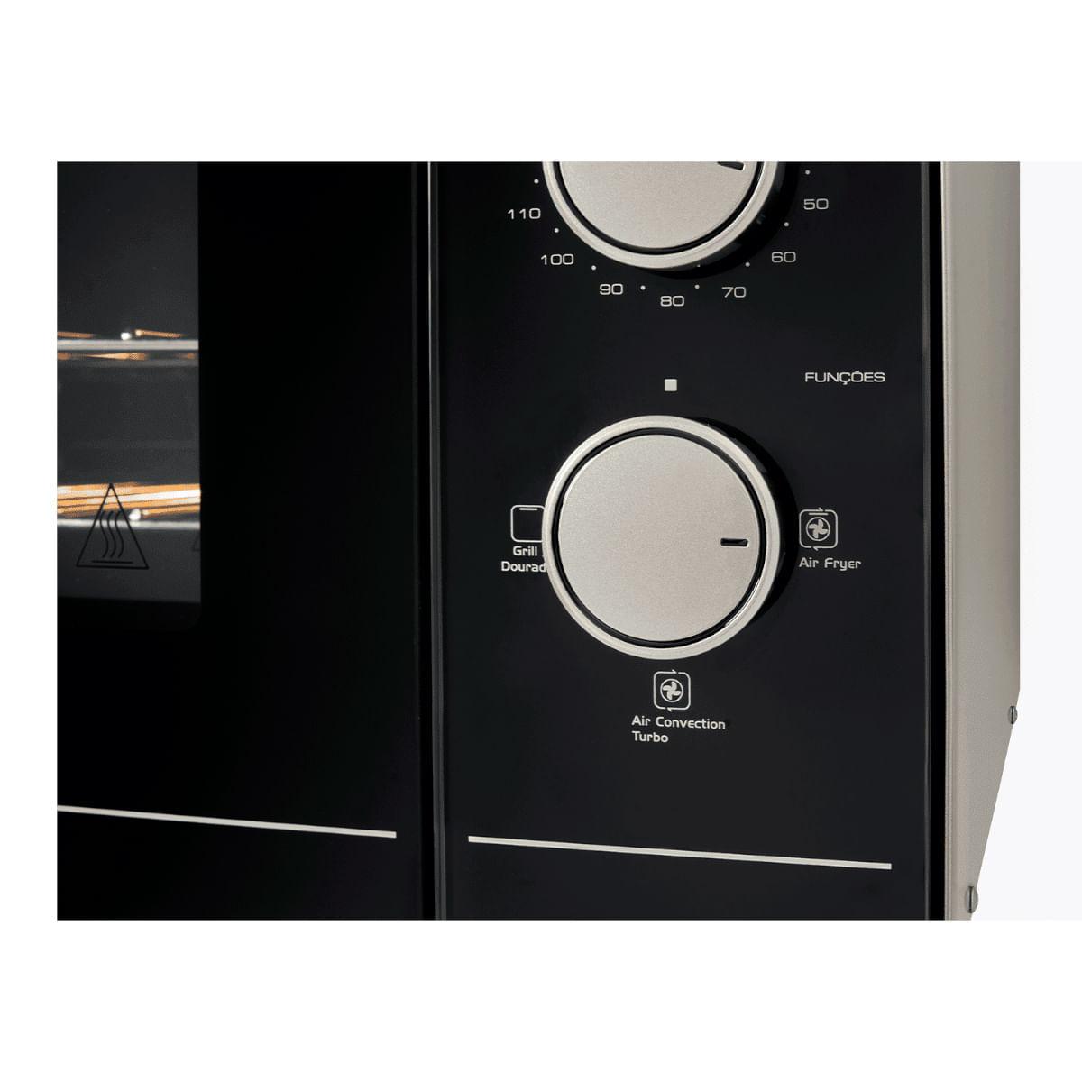 Forno Elétrico de Bancada Fischer Turbo 2.4 New 48 litros com Air Fryer 127V