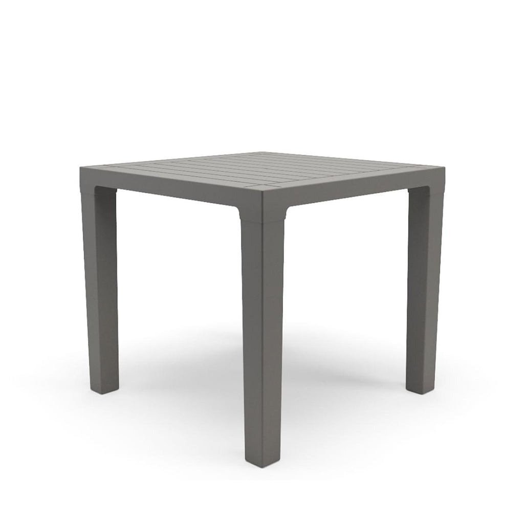 Mesa Niala Quadrada Cinza Basalto 80cm em Polipropileno Plaxmetal