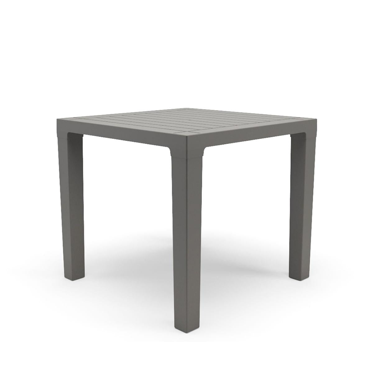 Mesa Niala Quadrada Cinza Basalto 80cm em Polipropileno Plaxmetal