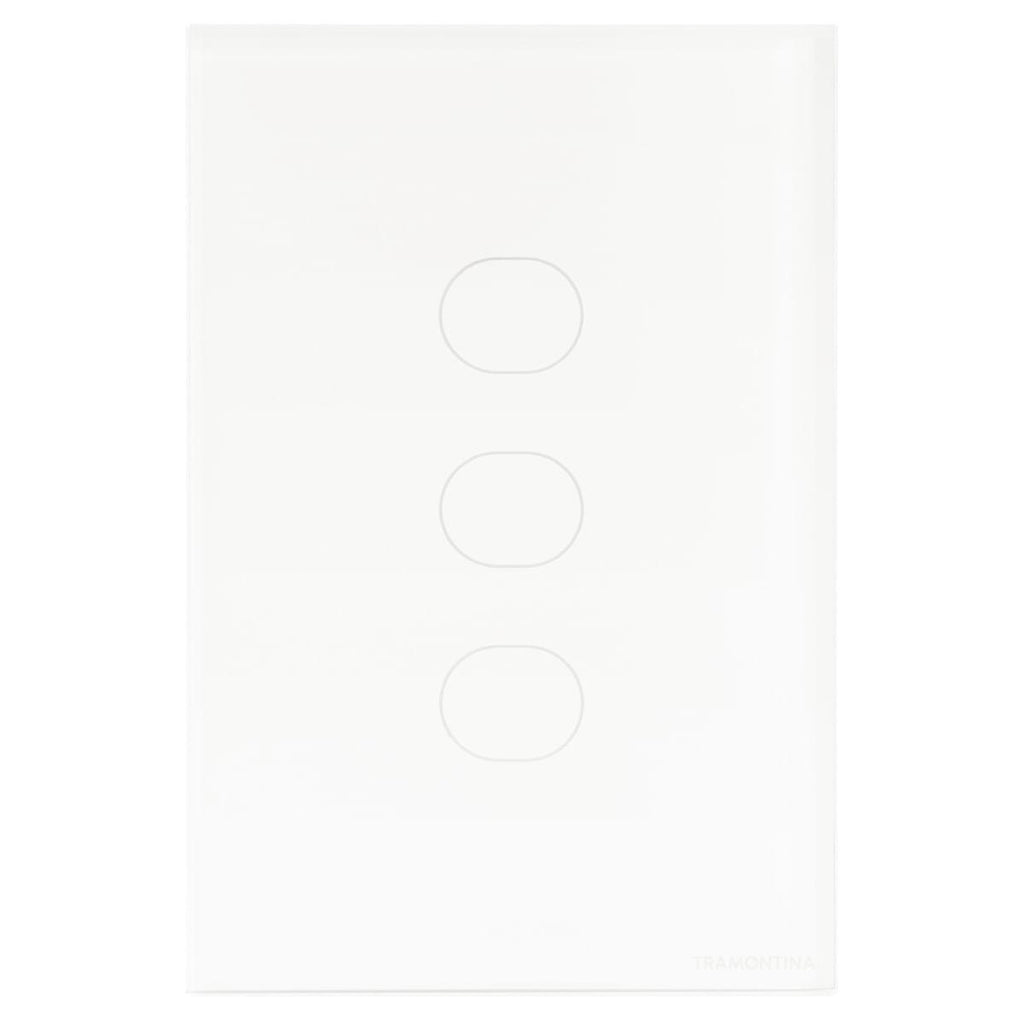 Interruptor Touch Wi-Fi Smart Tramontina Branco com 3 Canais