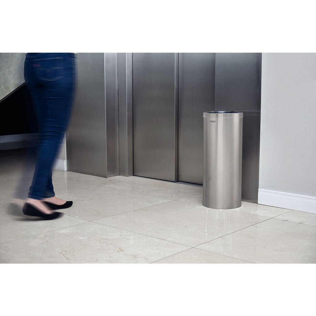 Lixeira Inox Tramontina Institucional com Acabamento Scotch Brite 30 Litros
