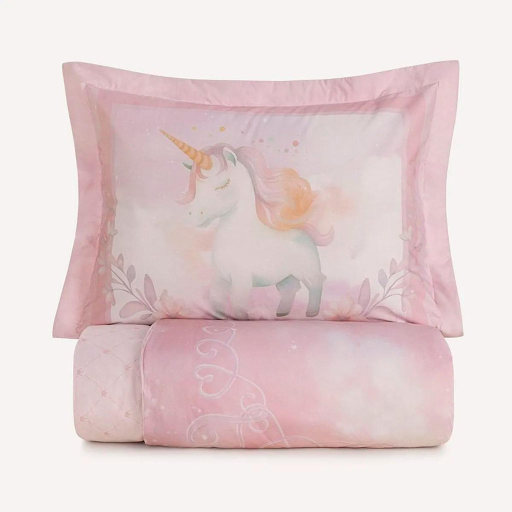 Colcha Infantil Solteiro com Porta-travesseiro Karsten 200 Fios Princesinha