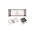 Canal Organizador em Aço Inox Tramontina para Sobrepor Scotch Brite com Acessórios 45x18 cm