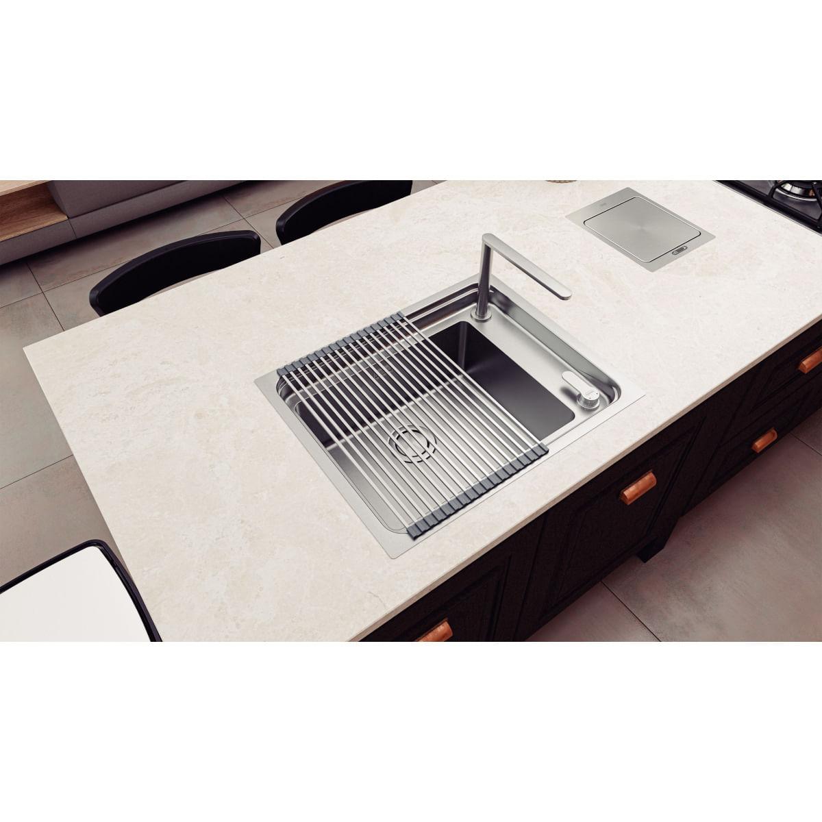 Escorredor de Louça Flexível Tramontina Prime em Inox e Silicone