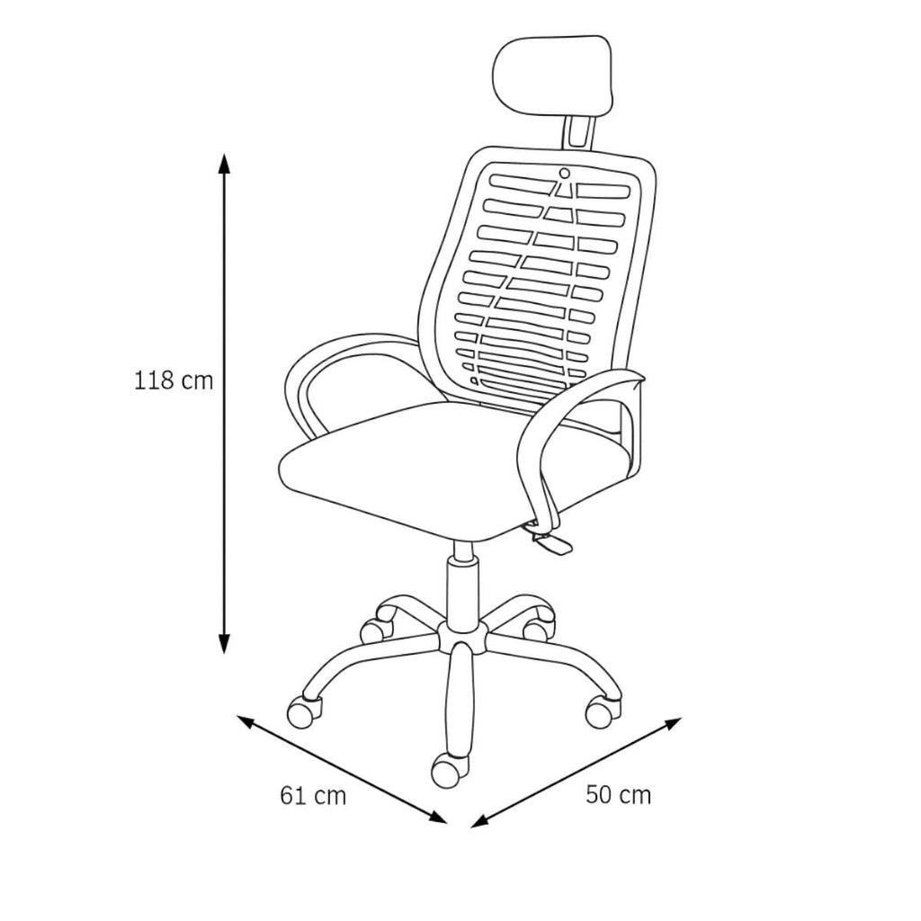 Cadeira de Escritório Giratória Viena Preto Encosto Tela Mesh Or Design