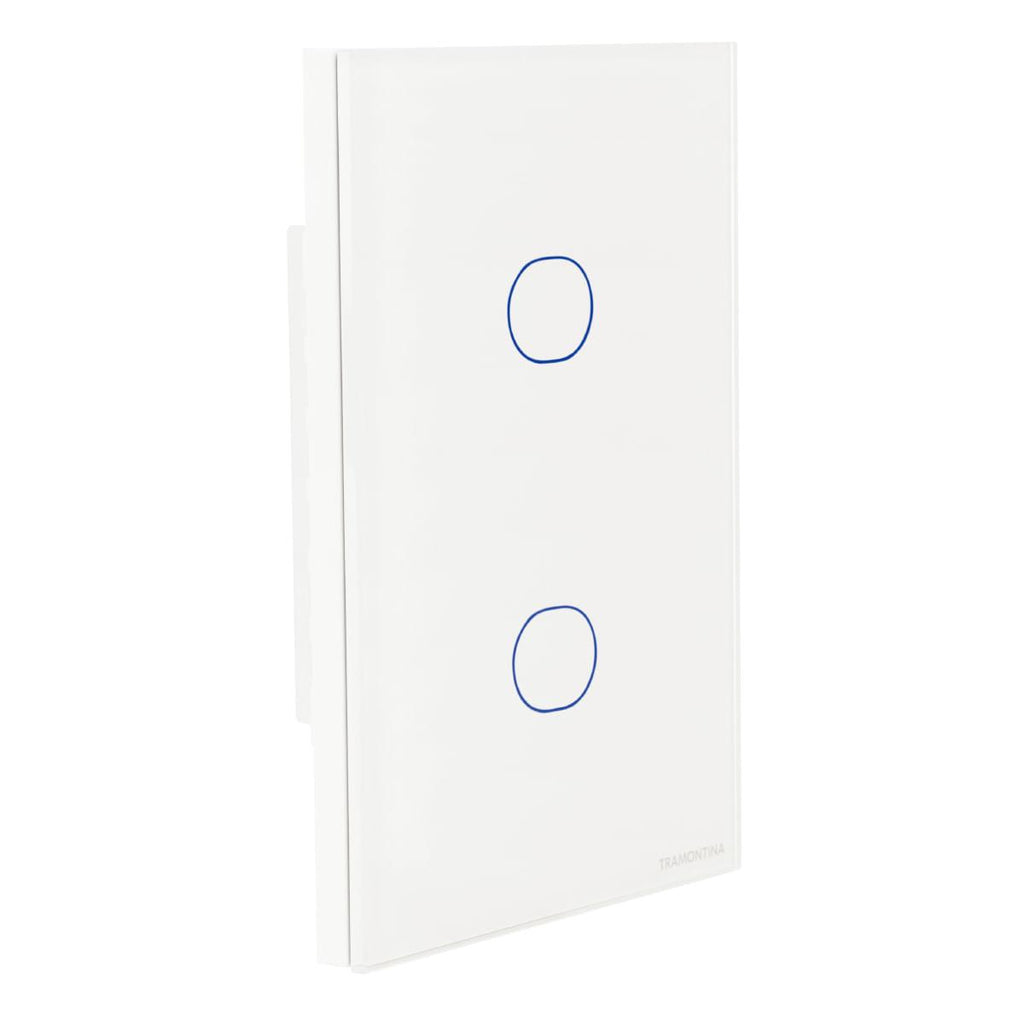 Interruptor Touch Wi-Fi Smart Tramontina Branco com 2 Canais