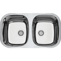 Cuba de embutir Tramontina Isis 2C 34 BL Prime em Aço Inox Alto Brilho 72 x 40 cm com válvula
