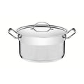 Caçarola Funda Tramontina Professional Aço Inox 6,1L com Tampa Plana e Fundo Triplo 24cm