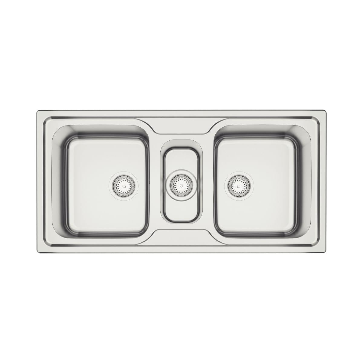 Cuba de Sobrepor Tramontina Marea Deep 2.5C 34 Aço Inox Acetinado 100 x 50 cm