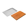 Kit Tábua e Bandeja para Cubas Quadrum Tramontina em Aço Inox Acetinado