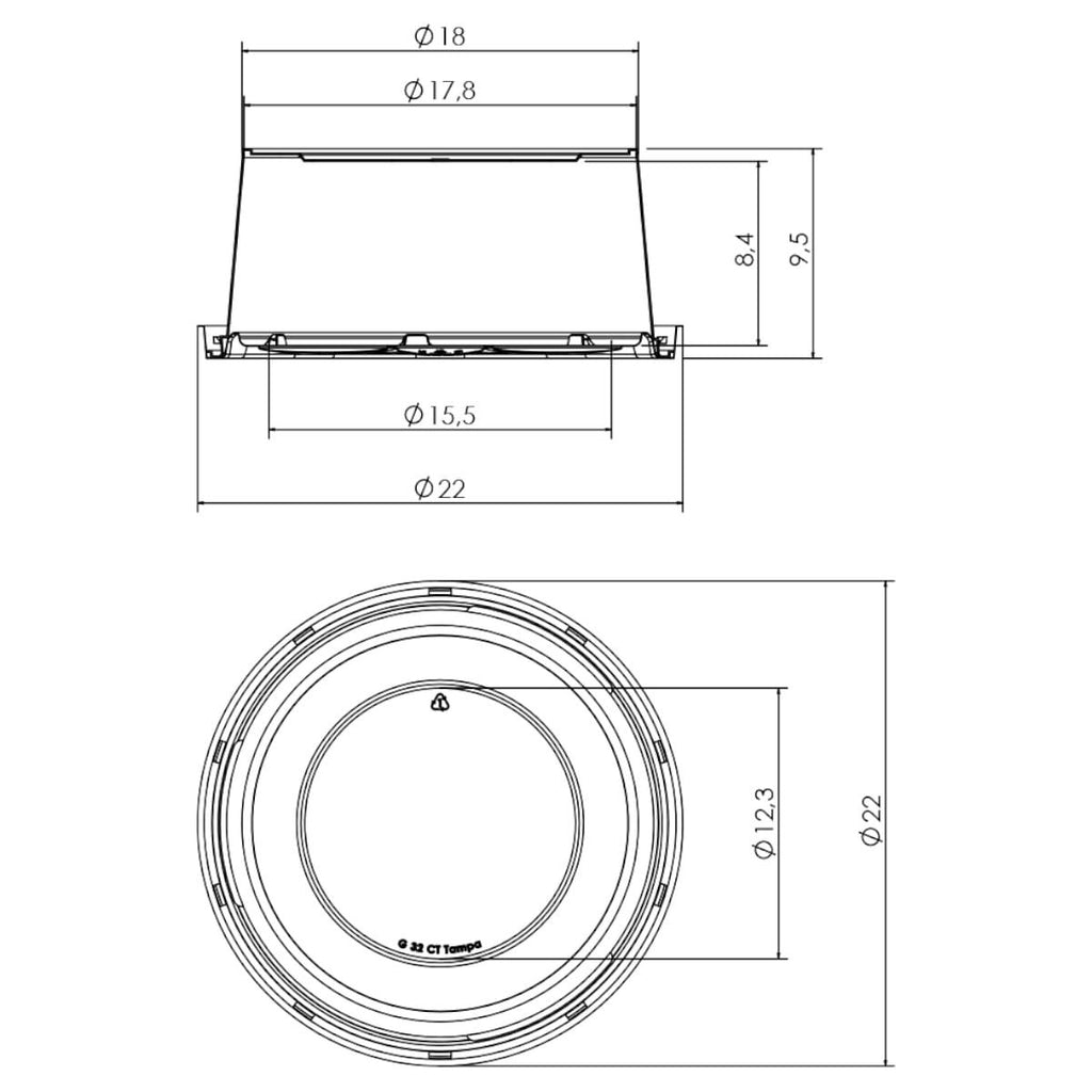 Embalagem Mini Bolo Redondo G32CT Transparente 100un 750g Galvanotek