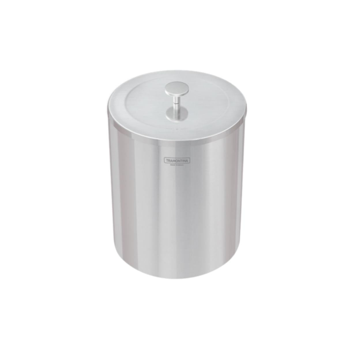 Lixeira Inox Tramontina Útil 5 Litros com Acabamento Scotch Brite