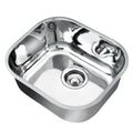 Cuba de Embutir n.0 Docol Invicta 40x34x18 cm em Aço Inox Alto Brilho com Válvula 4.1/2"